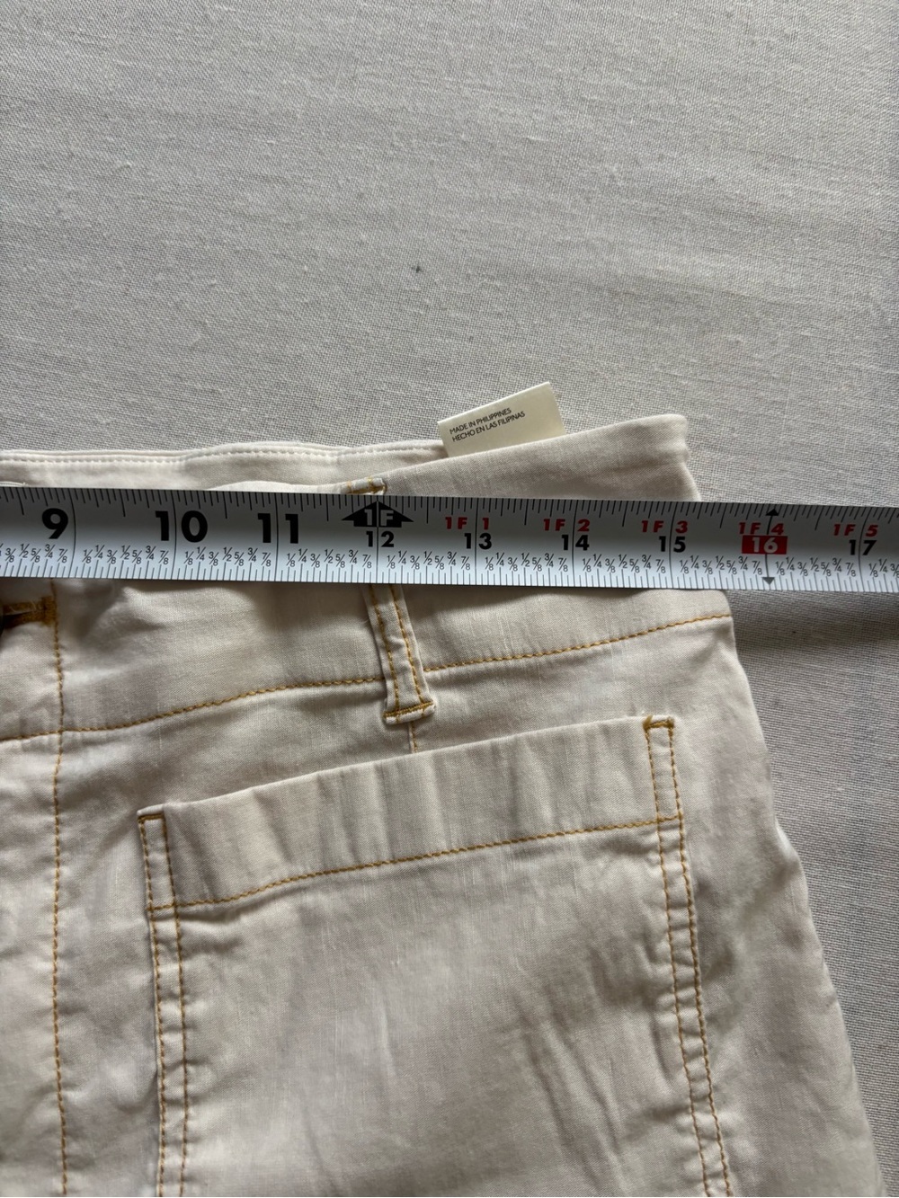 Anthropologie Maeve Colette High Rise Wide Leg Cropped Pants Ivory Size 29 - Picture 7 of 10